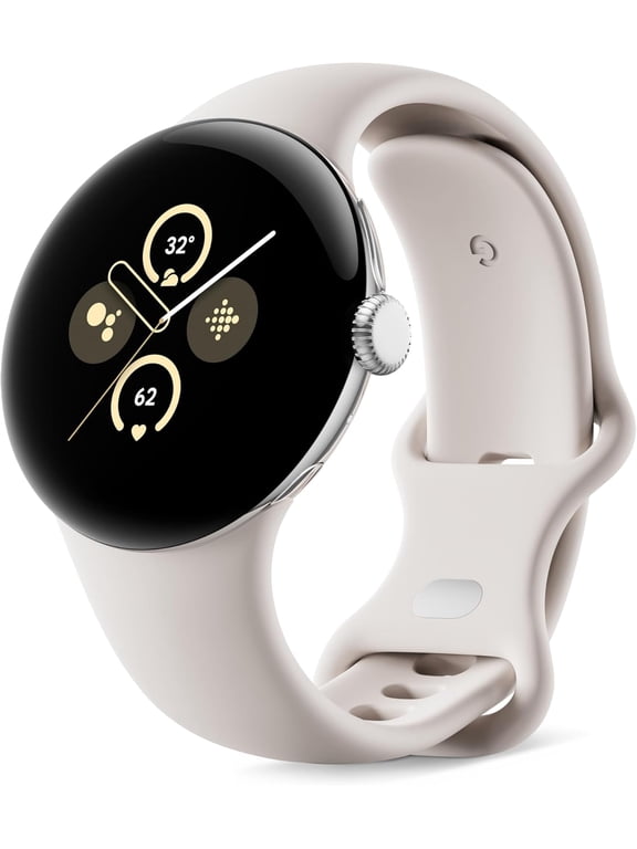 Pixel Watch 2 Polished Silver Aluminum Case with Porcelain Active Band, 41 mm