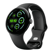 Google Pixel Watch 3 GPS 45MM Matte Black Obsidian Smart Watch, 1 Each