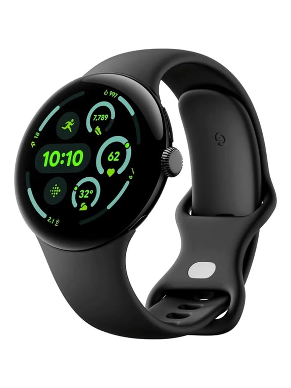 Pixel Watch 3 Smart Watch (GPS + Cellular) 45mm Matte Black with Obsidian Band