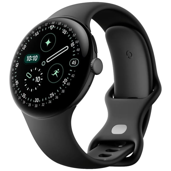 Google Pixel Watch 4 (45mm) LTE Smartwatch (G1KAW) Matte Black/Obsidian Band
