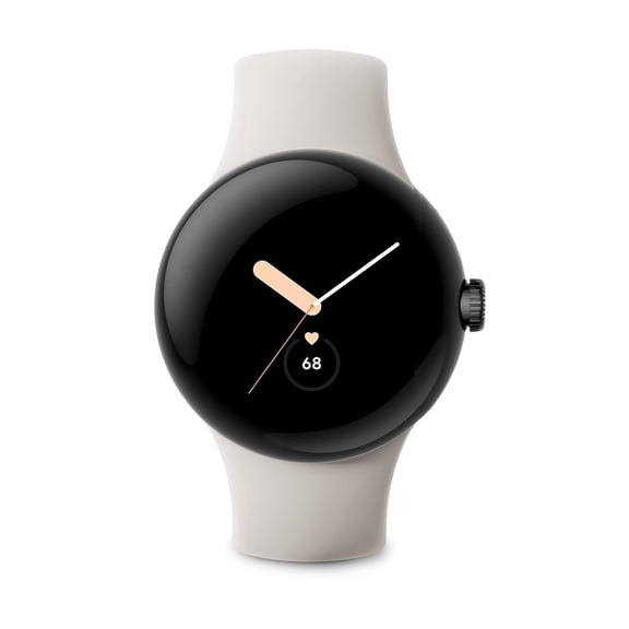 Pre-Owned Google Pixel Watch LTE Smartwatch Compatible with Cellular or WiFi Data, GPS, BT and Heart Rate Monitor 41mm, Bulk Packaging (Chalk)