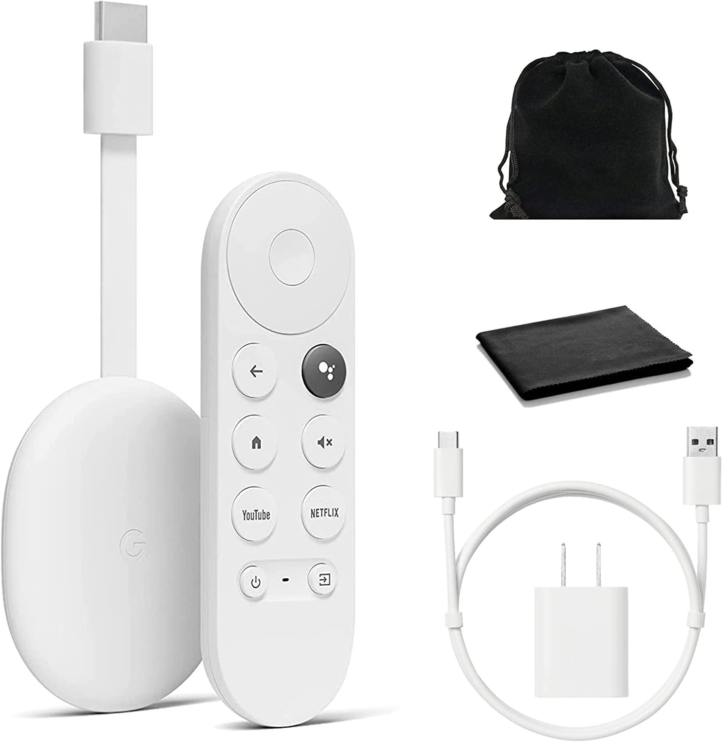 Google Chromecast - Streaming Device with HDMI Cable and Voice Search Remote - Stream Shows, Music, Photos, Sports from Phone to TV - Includes Cleaning Cloth, Pouch - HD Version - Snow - Walmart.com Google Chromecast - Streaming Device with HDMI Cable and Voice Search Remote - Stream Shows, Music, Photos, Sports from Phone to TV - Includes Cleaning Cloth, Pouch - HD Version - Snow - Walmart.com