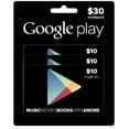 thumbnail image 1 of Google Play $3X$10 Multipack Gift Card, 1 of 2