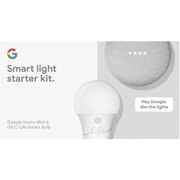 Google Smart Light Starter Kit - Google Home Mini and GE C-Life Smart Light Bulb