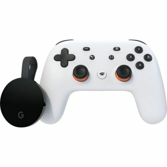 Google Stadia Premiere Edition Controller Chromecast Bundled With the Google Chromecast Ultra -Clearly White