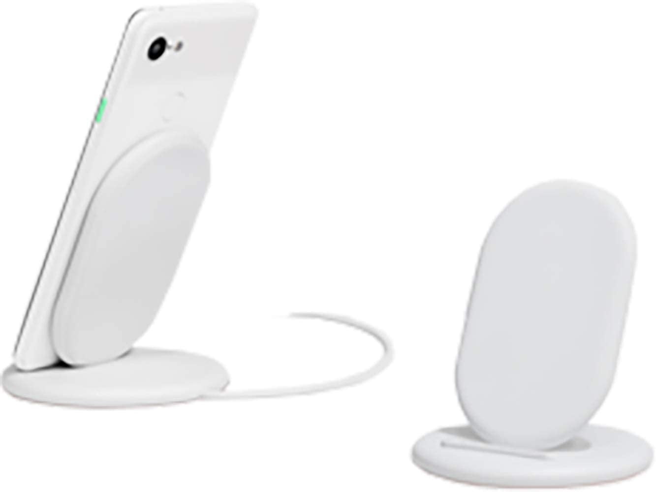 Google Stand Wireless Charger Qi-Certified, Fast Charging iPhone 12 Pro, 12 Pro Max, 12 Mini, 12, iPhone 11 Pro, 11 Pro Max, 11, iPhone SE 2nd Generation- Retail Packaging White