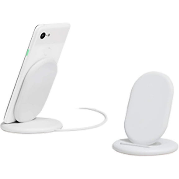 Google Stand Wireless Charger Qi-Certified, Fast Charging iPhone 12 Pro, 12 Pro Max, 12 Mini, 12, iPhone 11 Pro, 11 Pro Max, 11, iPhone SE 2nd Generation- Retail Packaging White