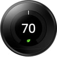 thumbnail image 1 of Restored Google Nest 3rd Gen Learning Smart Wi-Fi App Control Thermostat - Black (Refurbished), 1 of 8