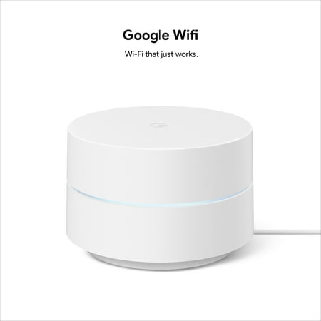 Google Wifi AC1200 Mesh WiFi Router 1500 Sq Ft Coverage 1 Pack White