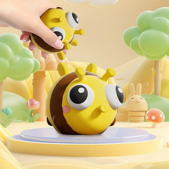 Googly-Eyed Worm Stress Reliever, Bulging Eye Squishy Sensory Toy, Non-Toxic Stretchable Decompression Fidget, Insect-Themed Anxiety Relief for Kids Adults, Trendy Pressure Release Party Favor