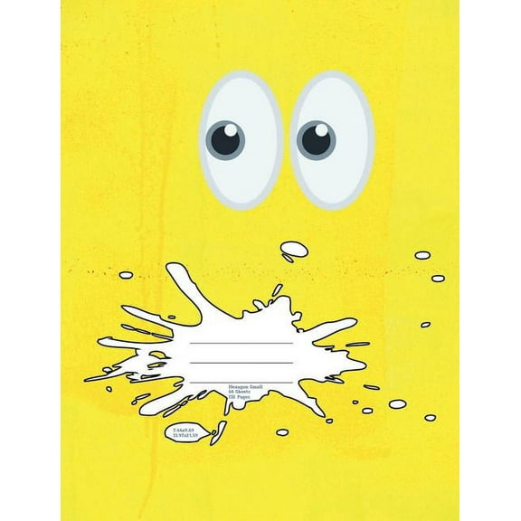 Googly Eyes Composition Notebook: Hexagon small grid paper 7.44x9.69 66 sheet 13