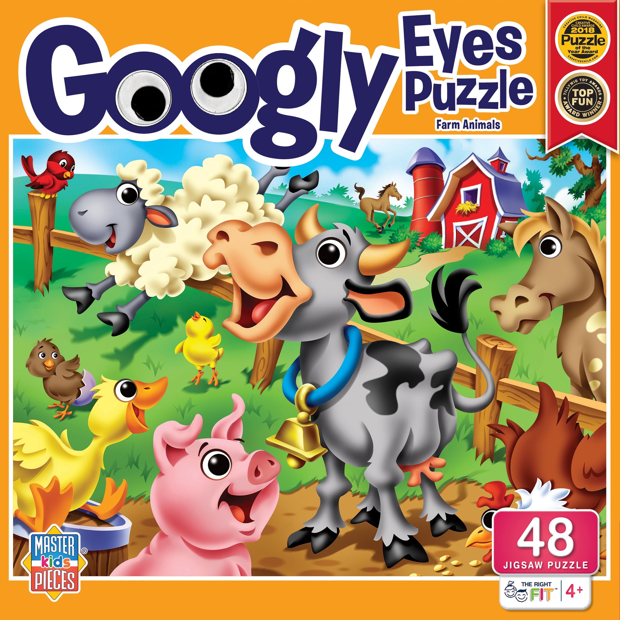 Googly Eyes - Farm Animals 48 Piece Jigsaw Puzzle MasterPieces