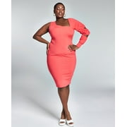 Googoo Atkins Trendy Plus Size One Long Sleeve Dress Red Lollipop 2X