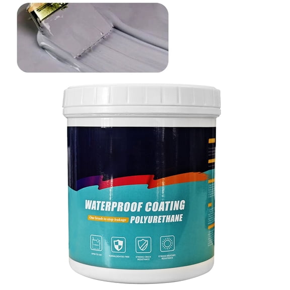 Goohae 300Ml Polyurethane Waterproof Coating, Roof & Wall Leak Repair Sealant, Roof Leak Stopper, Waterproofing Coating, Gray