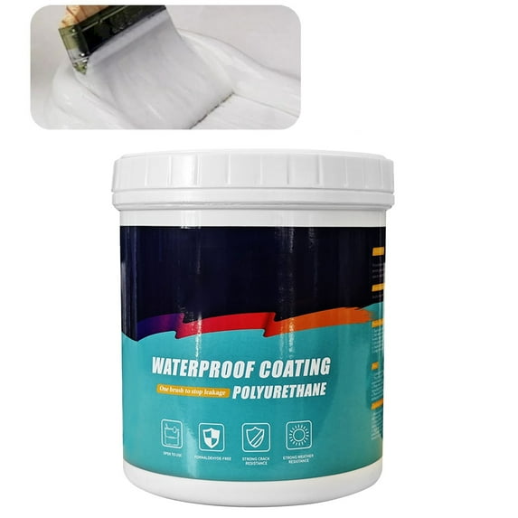 Goohae 300Ml Polyurethane Waterproof Coating, Roof & Wall Leak Repair Sealant, Roof Leak Stopper, Waterproofing Coating, White