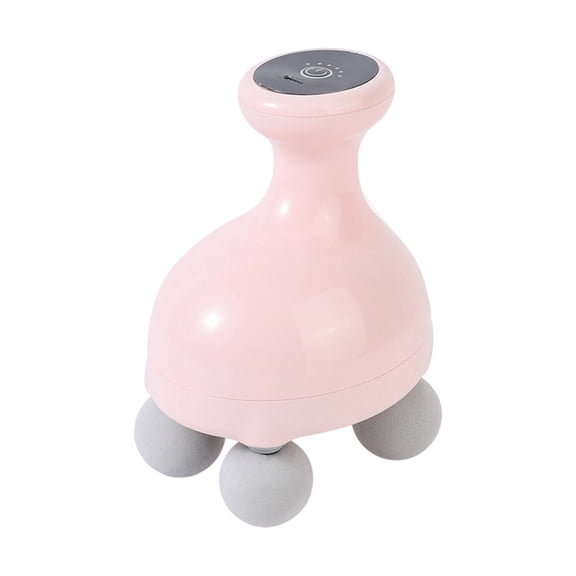 Goohae 4-Head Handheld Deep Tissue Massager, Percussion Muscle Massage Gun with 6 Speeds & Reverse Thrust, for Shoulder, Neck, Back, Leg Pain Relief, Gift for Family, Pink, 16*10