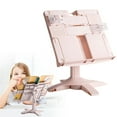 thumbnail image 1 of Goohae Adjustable Book Stand for Reading,Multi-Angle Reading Holder,Adjustable Book Holder Stand - Multi-Angle Reading Rack for Textbooks & Tablets (5-Level Height),Pink, 1 of 9