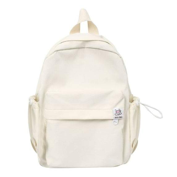 Goohae Canvas Backpack, Multicolor Small Backpack, Aesthetic Cute Solid Color Backpack, Nylon Laptop Bag for Women, Lightweight Daypack with Padded Straps