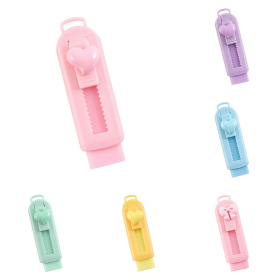 Goohae Cartoon Eraser, Retractable Eraser, 10-Pack Retractable Push-Pull Erasers, No Marks Left, Latex-Free Clean Erasing, Multi-Color