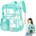 thumbnail image 1 of Goohae Clear Backpack, Waterproof Backpack, Pvc Clear Backpack, Stadium Approved Transparent Bookbag with Multiple Pockets, Multi-Color, 1 of 9
