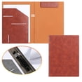 thumbnail image 1 of Goohae File Folder Holder, Leather Document Folder, Faux Leather Portfolio Folder - Clipboard Design with Multiple Pockets for Documents, Multi-Color, 1 of 9