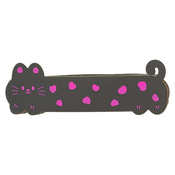 Goohae Pencil Case Box Under $5, Pencil Case Pouch Soft Cat-Shaped Pen Case Shockproof for Students, Desktop Organizing Black