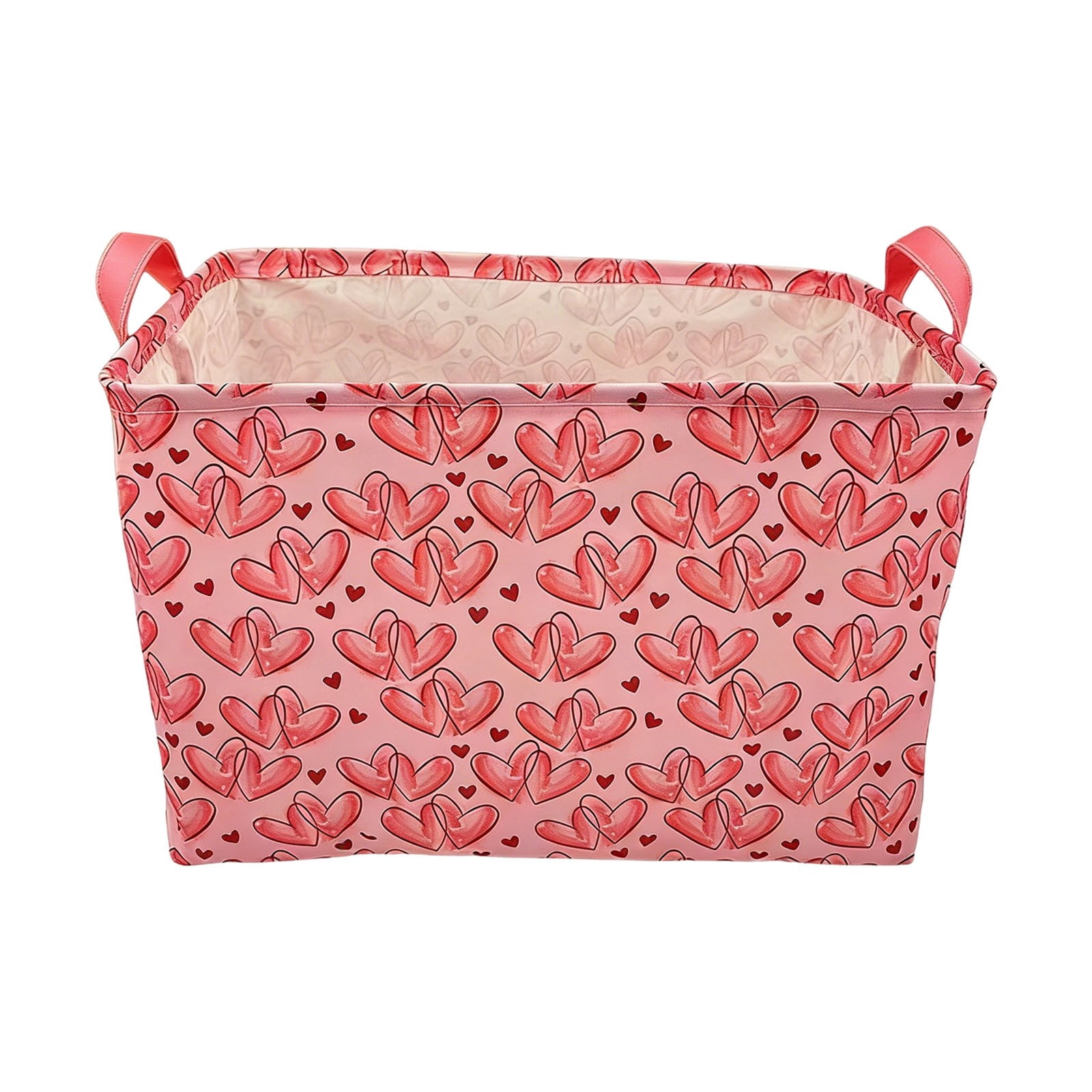 Goohae Rectangular Fabric Storage Basket with Handles, Linen Canvas ...