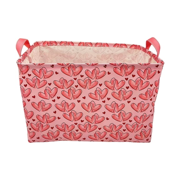 Goohae Rectangular Fabric Storage Basket with Handles, Linen Canvas Laundry Hamper for Closet, Nursery, Shelf Organizer, Foldable Toy & Book Box, Home Decor (Beige), Rs03, 38*26*25