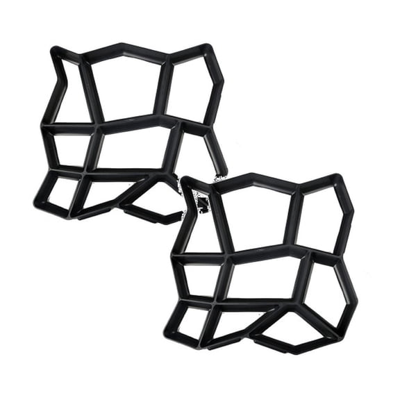 Goohae Walk Path Maker, Pathmate Stone Mold Paving Pavement Concrete Molds Stepping Stone Paver Walk Way Cement Molds for Patio, Lawn & Garden , Black 1Pack