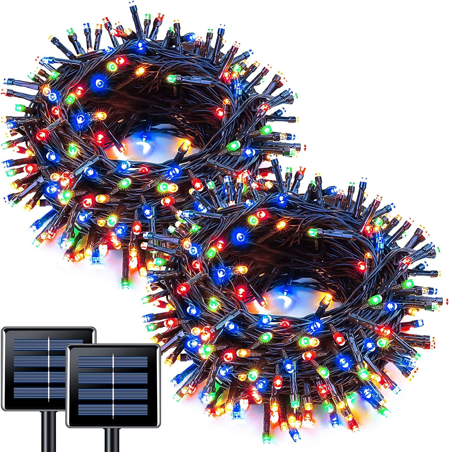 GooingTop 2 Pack Solar Powered Christmas Lights, 320LED Outdoor Decor ...