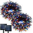 GooingTop 2 Pack Solar Powered Christmas Lights, 320LED Outdoor Decor