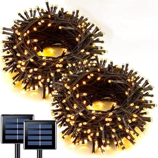 GooingTop 2 Pack Solar String Lights Outdoor Waterproof,104.6ft 320 LED Solar Fairy Lights Outside with 8 Modes for Patio Garden Tent Yard Party Tree Christmas Outdoor Decor(Warm White)