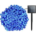 thumbnail image 1 of GooingTop Blue Solar String Lights 52.3ft 160LED Outdoor Lights Solar Powered,Solar Christmas String Lights with 8 Modes fro Gardens Party Tree Halloween Christmas Decoration, 1 of 6
