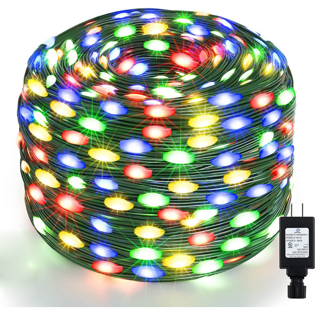 GooingTop Christmas Lights Outdoor Waterproof, Total 108Ft 200LED 8 Modes Twinkle Lights for Patio Garden Holidays Indoor Christmas Outdoor Decor（Multicolor)