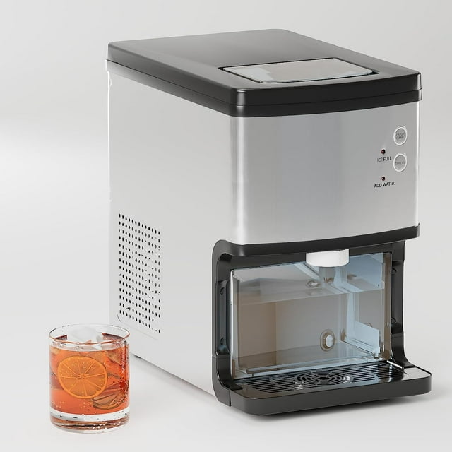 GooingTop Compact Countertop Nugget Ice Maker, 40LBs/24H, SelfCleaning