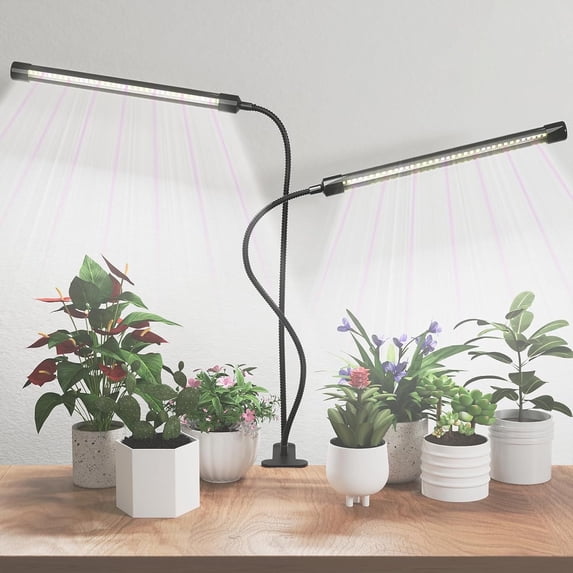GooingTop Plant Grow Light for Indoor Plants, Full Spectrum 84 LED Clip-on Indoor Grow Light, 3 Light Modes & 5-Level Dimmable, Auto ON & Off Timer 4/8/12H