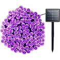 thumbnail image 1 of GooingTop Purple Solar Halloween Lights Outdoor,52.3Ft 160LED Solar Fairy Lights with 8 Modes,Solar Christmas Lights for Patio Yard Trees Halloween Outdoor Decor, 1 of 7