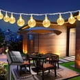 thumbnail image 1 of GooingTop Solar String Lights,30 FT 60LED Crystal Globe Outside Waterproof Solar Fairy Twinkle Lights for Garden Yard Pathway Patio Tree Landscape Decor,Yellow, 1 of 8