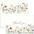 thumbnail image 1 of Gooji 4x6 Midsummer Floral Thank You Cards with Envelopes (Bulk 20-Pack) Matching Peel-and-Seal Rustic Envelopes | Assorted Bulk, Watercolor Wildflower | Birthday Party, Baby Shower, Weddings, 1 of 10