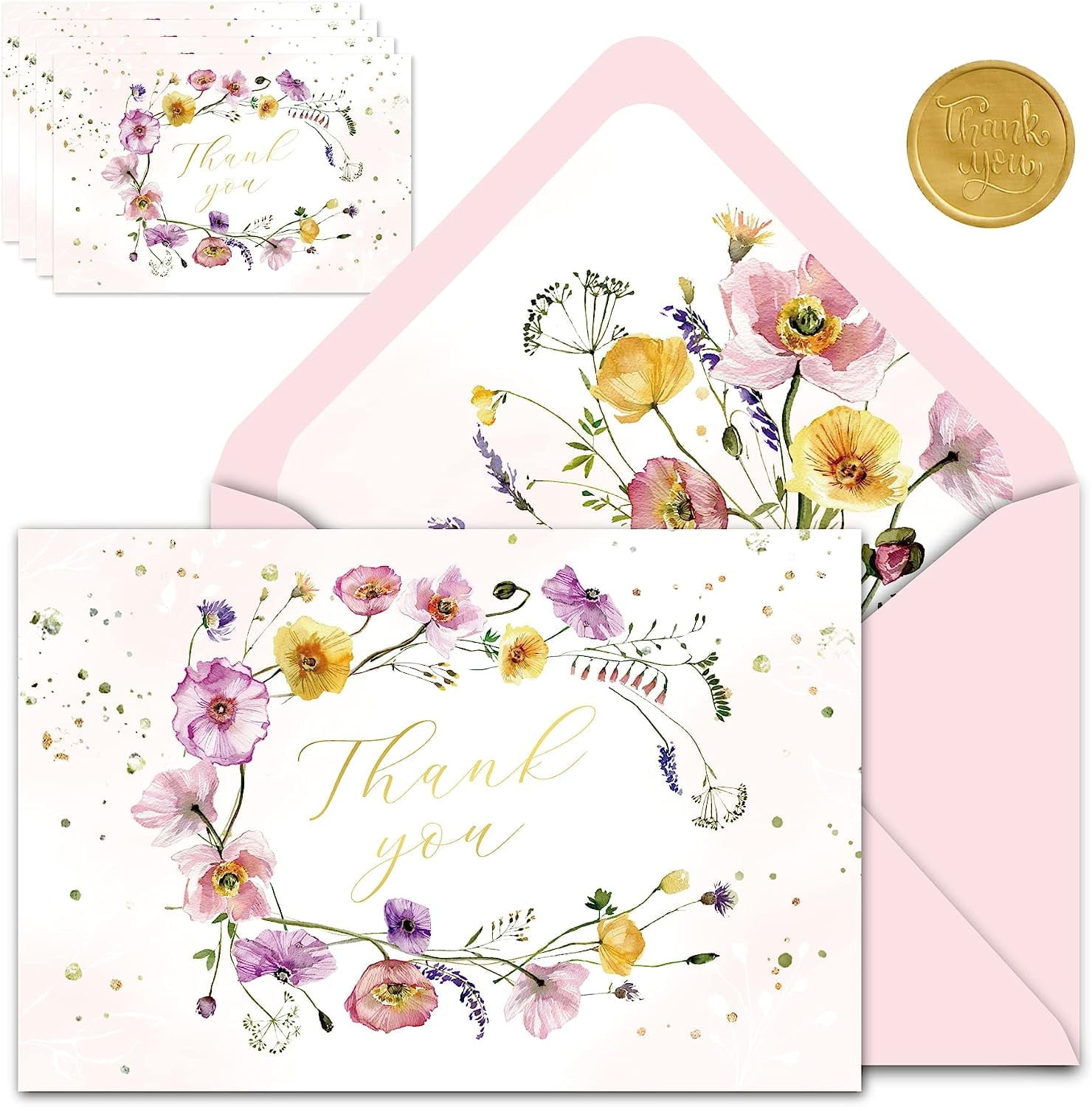 Gooji Thank You Cards 4x6 Spring Floral Pack Of 20 Walmart gooji-thank-you-cards-4x6-spring-floral-pack-of-20-walmart