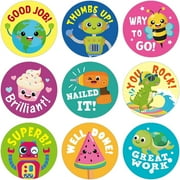 Gooji Small Reward Stickers for Kids, 1008 Pc. Sticker Pack for Teachers, Classroom, Motivational Class Supplies for Students, Toddler Good Job Incentive Behavior School Chart, 1 Round Science