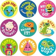 Gooji Small Reward Stickers for Kids, 1008 Pc. Sticker Pack for Teachers, Classroom, Motivational Class Supplies for Students, Toddler Good Job Incentive Behavior School Chart, 1" Round (Science)
