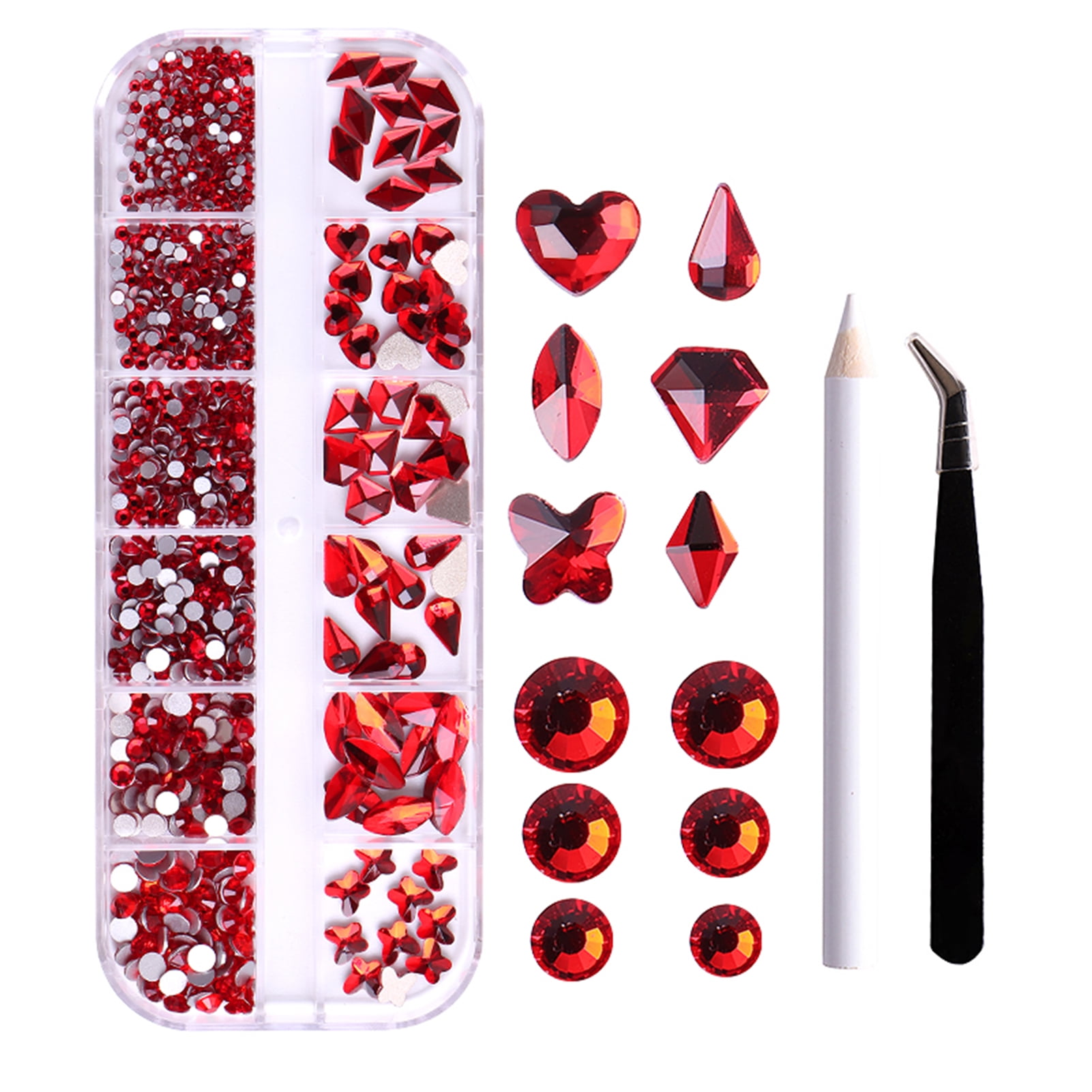 GoolRC Nail Diamonds,Drill Pencil + Curved Diamonds Mani Tools Art ...