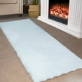 thumbnail image 1 of Goolela 2x6 Rug Runner White Fluffy Fuzzy Faux Rabbit Fur Rug for Hallway Entryway, 1 of 9