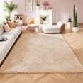 thumbnail image 1 of Goolela 5x7 Area Rug Light Brown Furry Rug Faux Rabbit Rug Fluffy Fur Rug for Living Room Fuzzy Shaggy Luxury Rug for Bedroom, 1 of 9