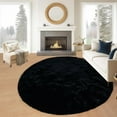 thumbnail image 1 of Goolela Black Fuzzy Rug Round Rug 6ft Circle Rug Fluffy Fur Area Rug Furry Faux Fur Rug Shag Rug for Living Room Bedroom, 1 of 8