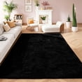 thumbnail image 1 of Goolela Black Rug 8x10 Rug Fuzzy Faux Fur Rabbit Rug for Living Room Bedroom Fluffy Furry Luxury Rug Washable Rug Rectangle, 1 of 9