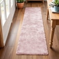 thumbnail image 1 of Goolela Fluffy Runner Rug 2x6 Rug Soft Faux Rabbit Fur Area Rug Pink Furry Shag Fuzzy Rug for Hallway Bedroom Entryway, 1 of 10