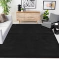 thumbnail image 1 of Goolela Furry Rug Black 5x8 Area Rug Fluffy Faux Fur Rug Fuzzy Rug for Bedroom Living Room Rectangle, 1 of 9