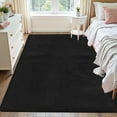 thumbnail image 1 of Goolela Fuzzy Area Rug 6x9 Black Rug Faux Fur Rabbit Rug for Living Room Fluffy Rug Plush Soft Washable Rug Furry Rug for Bedroom Rectangle, 1 of 8